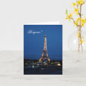 Bonjour! Karte (Gelbe Blume)