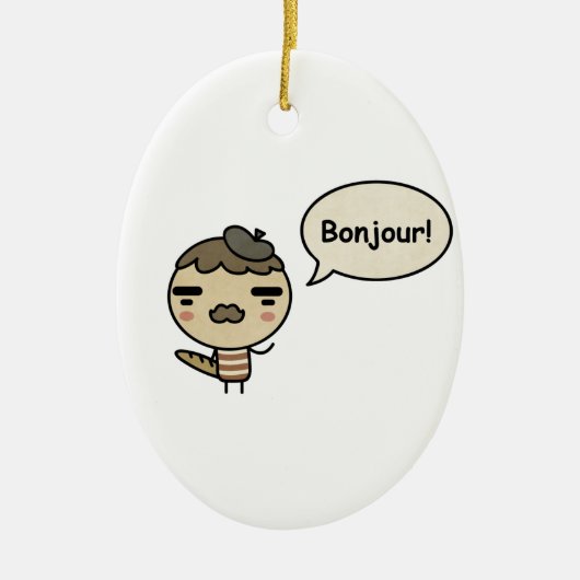 Bonjour! Keramikornament (Vorne)