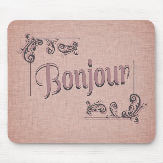 Bonjour Mausunterlage Mousepad (Vorne)