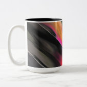 Bonjour Mon Chéri. Abstrakte Malerei Zweifarbige Tasse (Links)