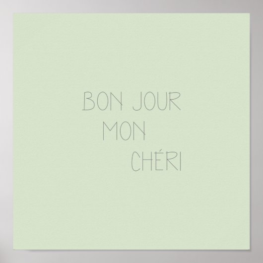 Bonjour Mon Chéri Poster (Vorne)