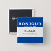 BONJOUR mon noest Button (Vorne & Hinten)