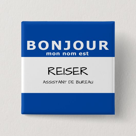 BONJOUR mon noest Button (Vorderseite)