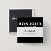 BONJOUR mon noest Button (Vorne & Hinten)