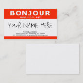 BONJOUR mon noest Visitenkarte (Vorne/Hinten)
