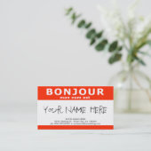 BONJOUR mon noest Visitenkarte (Stehend Vorderseite)