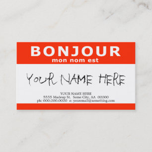 BONJOUR mon noest Visitenkarte