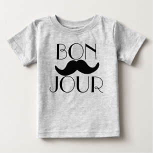 BONJOUR Mustache Baby T-shirt