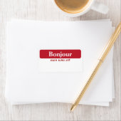 Bonjour Name Tags Adressaufkleber (Insitu)