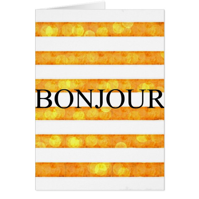 Bonjour Orange Stripe Bokeh (Vorne)