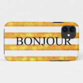 Bonjour Orange Stripe Bokeh Case-Mate iPhone Hülle (Rückseite (Horizontal))