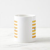 Bonjour Orange Stripe Bokeh Kaffeetasse (Mittel)