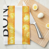 Bonjour Orange Stripe Bokeh Küchentuch (Viertel Falte)