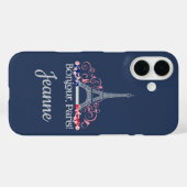 Bonjour Paris French Chic Personalized Name Case-Mate iPhone Hülle (Rückseite (Horizontal))