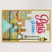Bonjour Paris Je T'aime Travel Puzzle (Horizontal)