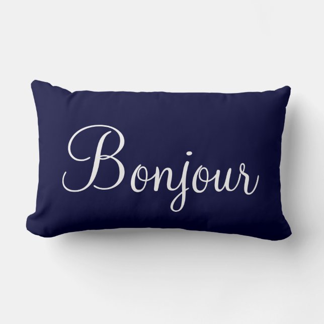 Bonjour Paris Lumbar Pillow Lendenkissen (Vorderseite)