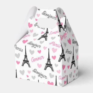 Bonjour Paris Muster Gastgeschenk Box Geschenkschachtel