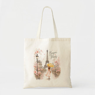 Bonjour Paris Pariser Tote Bag Tragetasche