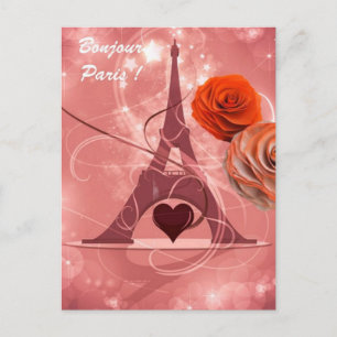 Bonjour Paris! Postkarte