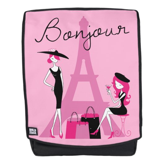 Bonjour Paris Rucksack (Vorderseite)