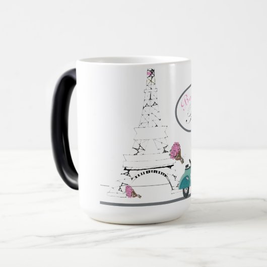 Bonjour Paris White, Eiffelturm Verwandlungstasse (Vorderseite Links)