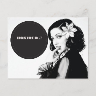 Bonjour Postcard Postkarte