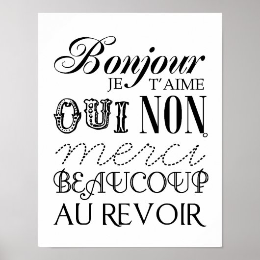 Bonjour Poster (Vorne)
