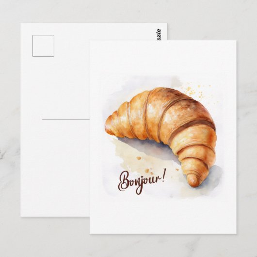 Bonjour! Postkarte (Vorne/Hinten)
