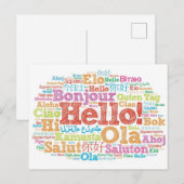 Bonjour Postkarte (Vorne/Hinten)