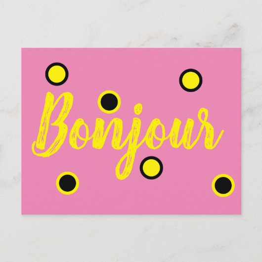 Bonjour Postkarte (Vorderseite)