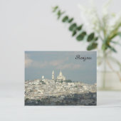 Bonjour Postkarte (Stehend Vorderseite)