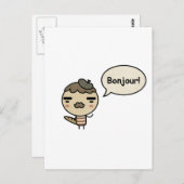 Bonjour! Postkarte (Vorne/Hinten)