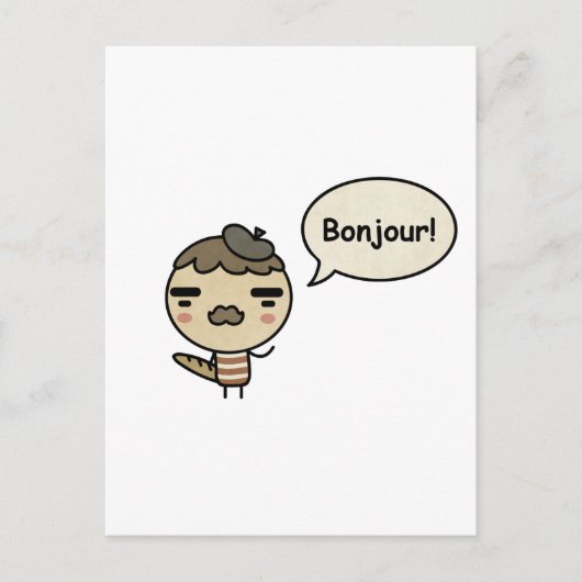 Bonjour! Postkarte (Vorderseite)
