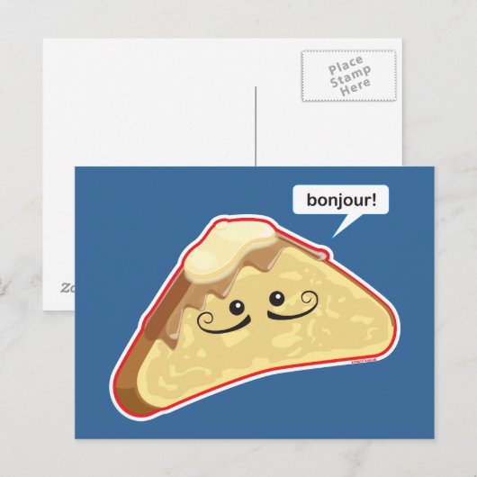 Bonjour! Postkarte (Vorne/Hinten)