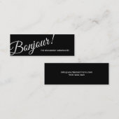 Bonjour! Profil-Visitenkarte Mini Visitenkarte (Vorne/Hinten)