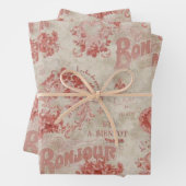 Bonjour Rose Geschenkpapier Set (Beispiel)