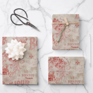 Bonjour Rose Geschenkpapier Set