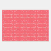 Bonjour Rose Rot und Rosa Geschenkpapier Set (Vorderseite)