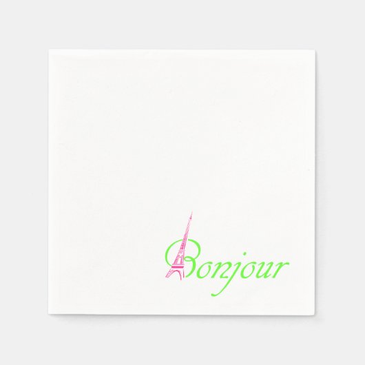 Bonjour Serviette (Vorderseite)