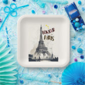 Bonjour Skyline Marathon Paris Pappteller (Party)