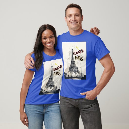 Bonjour Skyline Marathon Paris T-Shirt (Unisex)