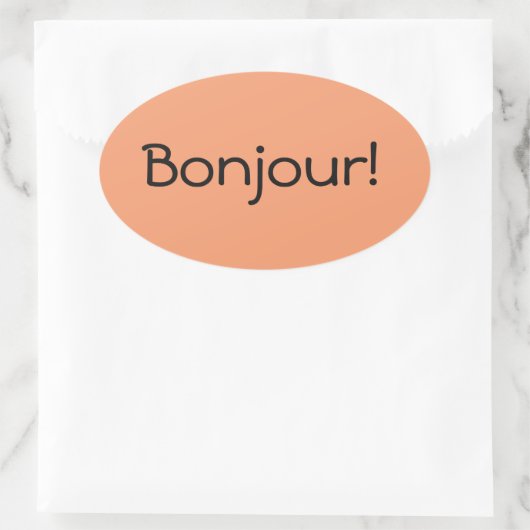 Bonjour Sticker (Tasche)