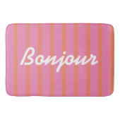 Bonjour Striped Pink Badematte (Vorderseite)