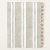 Bonjour süße staubige Hintergrundstreifen Blumen Planer (Rückseite)