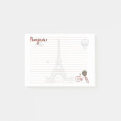 Bonjour "Things I Liebe about Paris" Post-it Note Klebezettel (Vorderseite)
