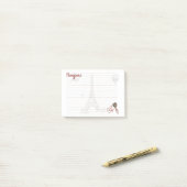 Bonjour "Things I Liebe about Paris" Post-it Note Klebezettel (Auf Schreibtisch)