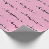 Bonjour Tiled Design Geschenkpapier (Ecke)