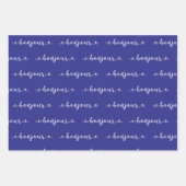 Bonjour Tiled Design Geschenkpapier Set (Vorderseite 3)
