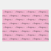 Bonjour Tiled Design Geschenkpapier Set (Vorderseite 2)