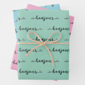 Bonjour Tiled Design Geschenkpapier Set (Beispiel)